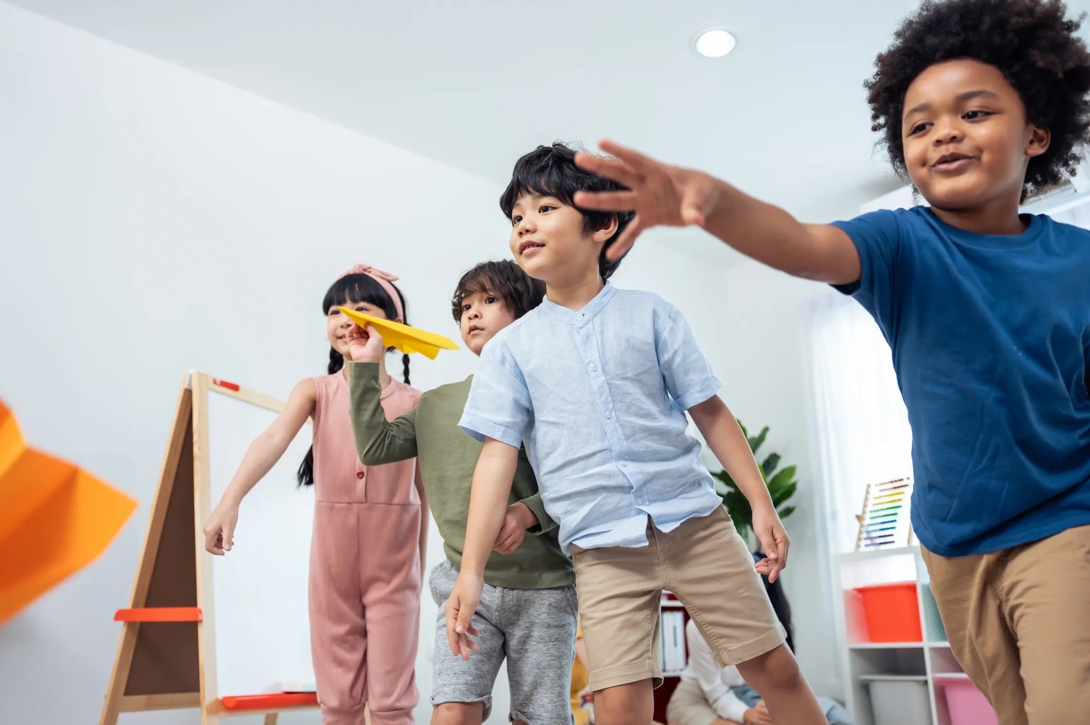 Children playing a fun group game